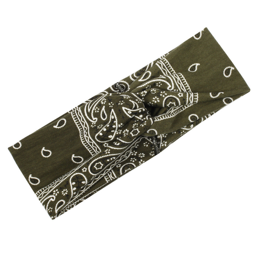 Paisley print turban headband