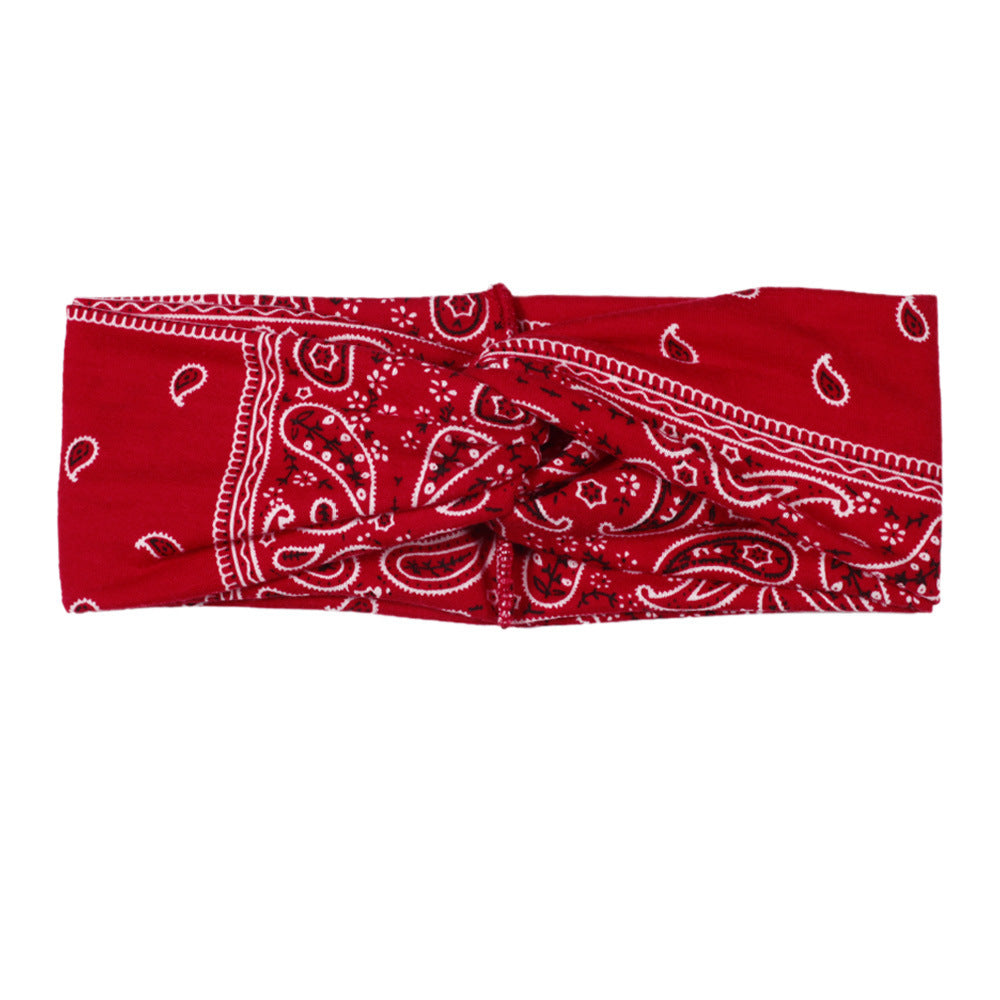 Paisley print turban headband