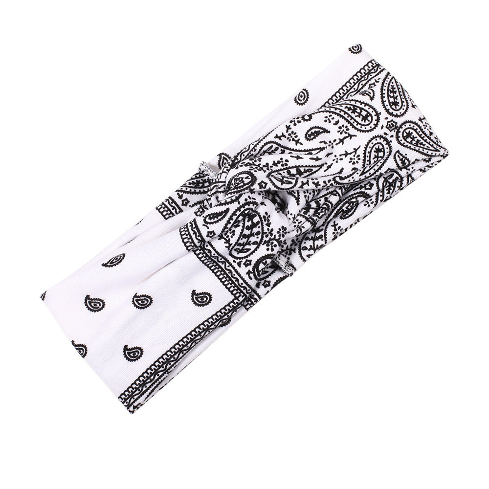 Paisley print turban headband