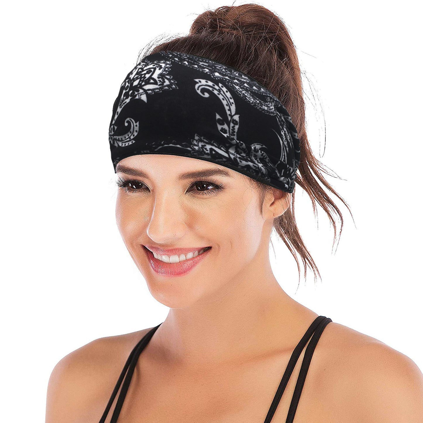 Soft cotton printed sporty bandanna headband