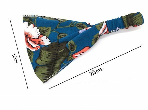 Printed thin cotton bandanna headband