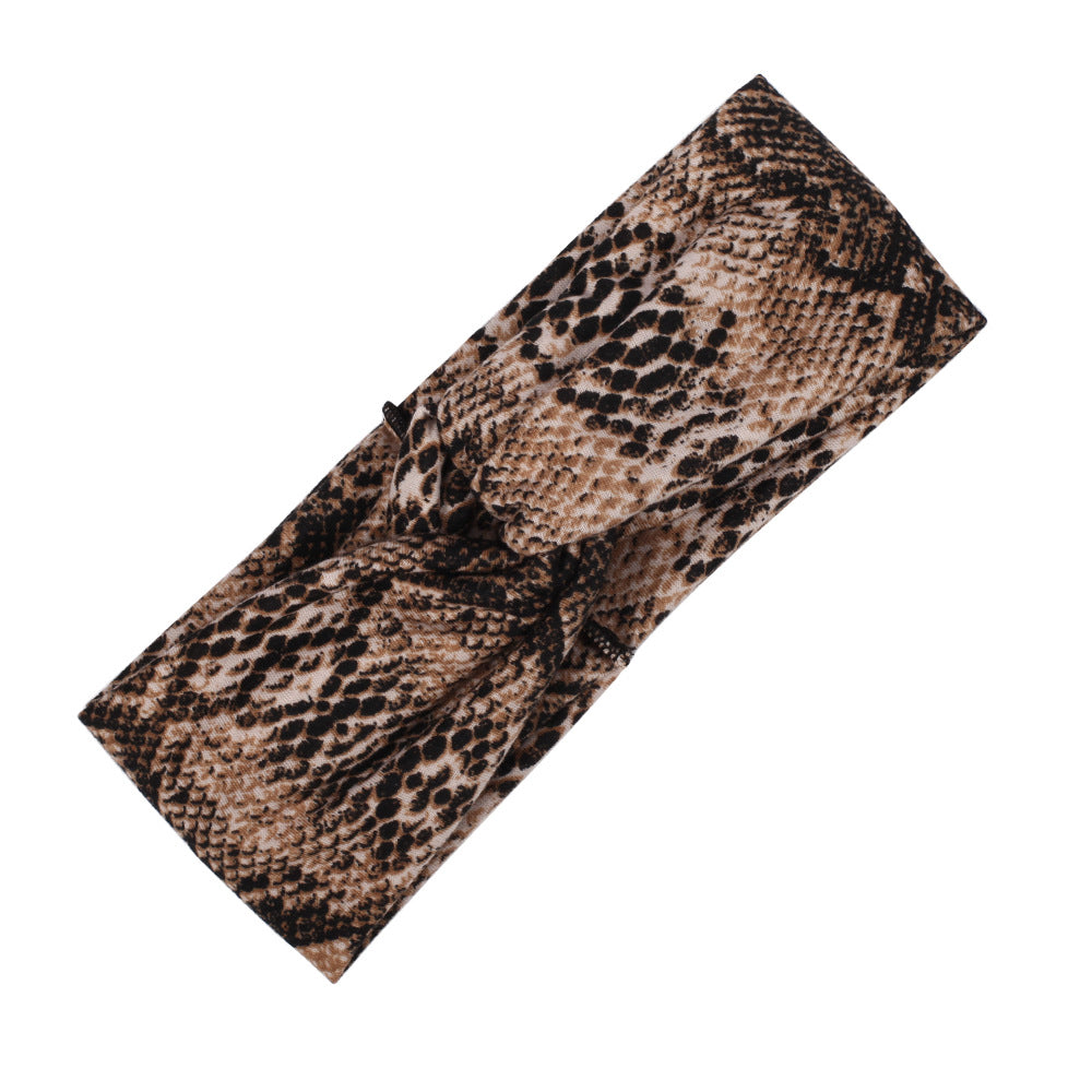 Snake skin patterned turban headband