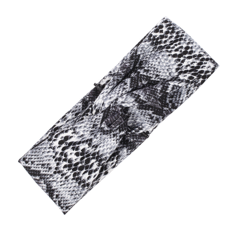 Snake skin patterned turban headband