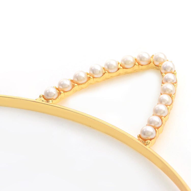 White pearls small ears headband