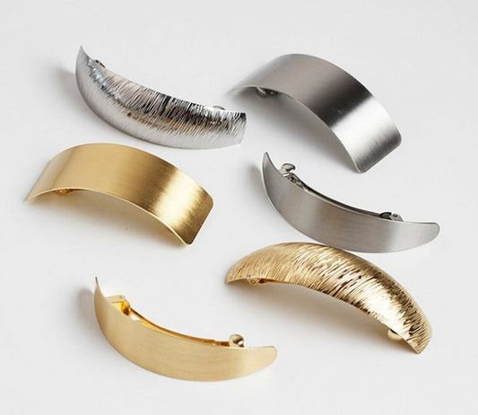 Bulk metallic hair barrettes - 20 pieces