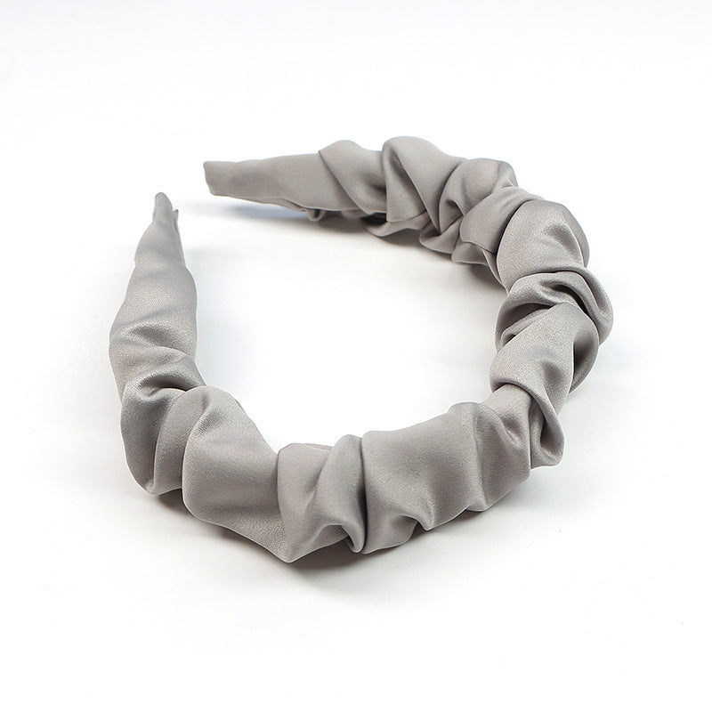 Matte satin ruched headband
