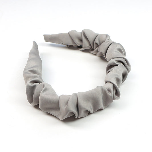Matte satin ruched headband