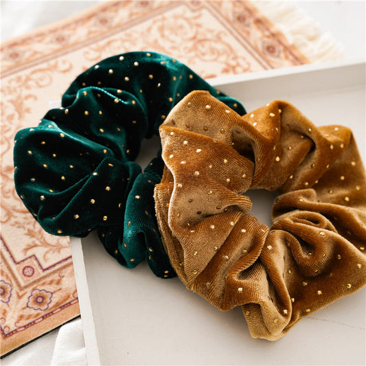 2-pack studded velvet scrunchies