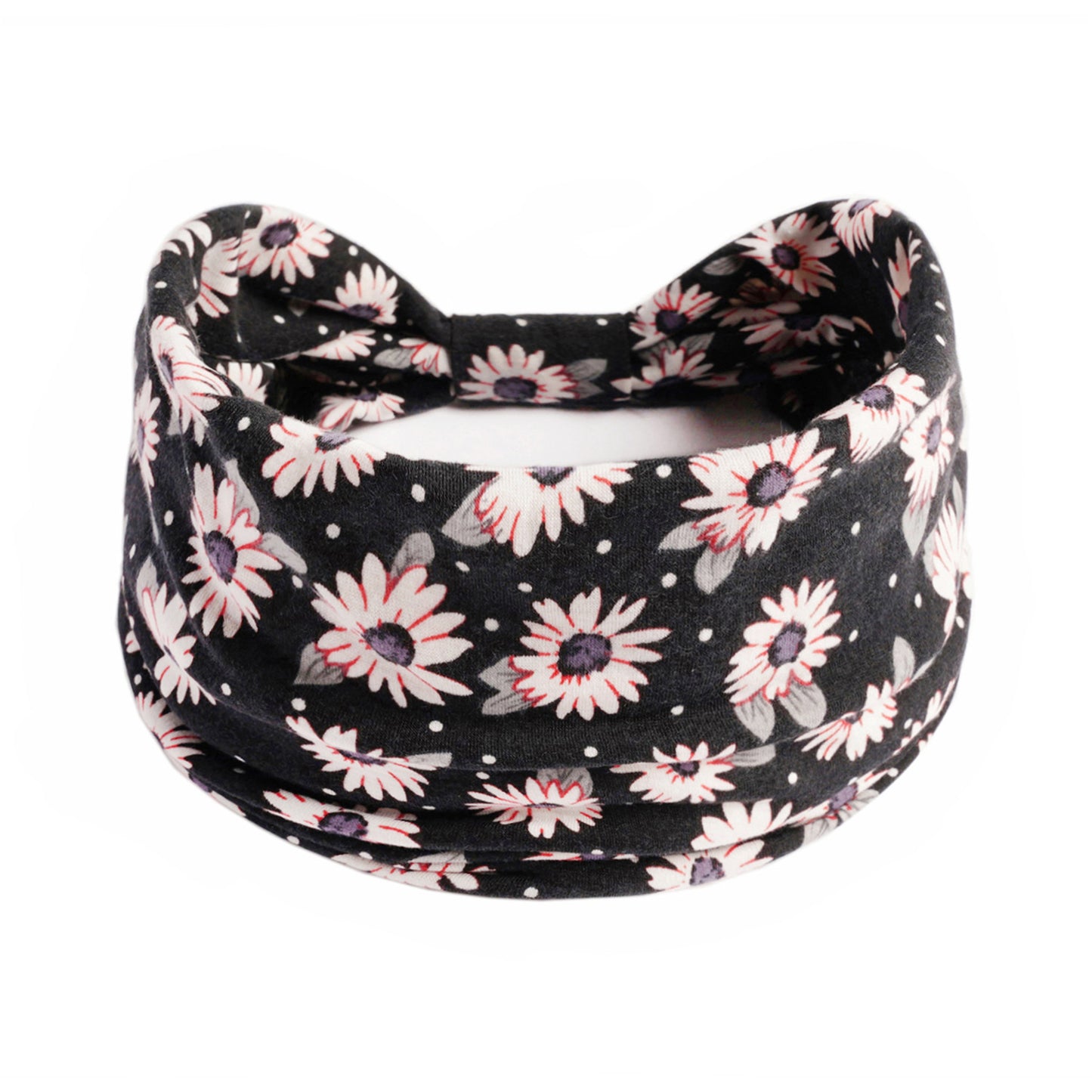 Flowers print 2-way bandanna hair band