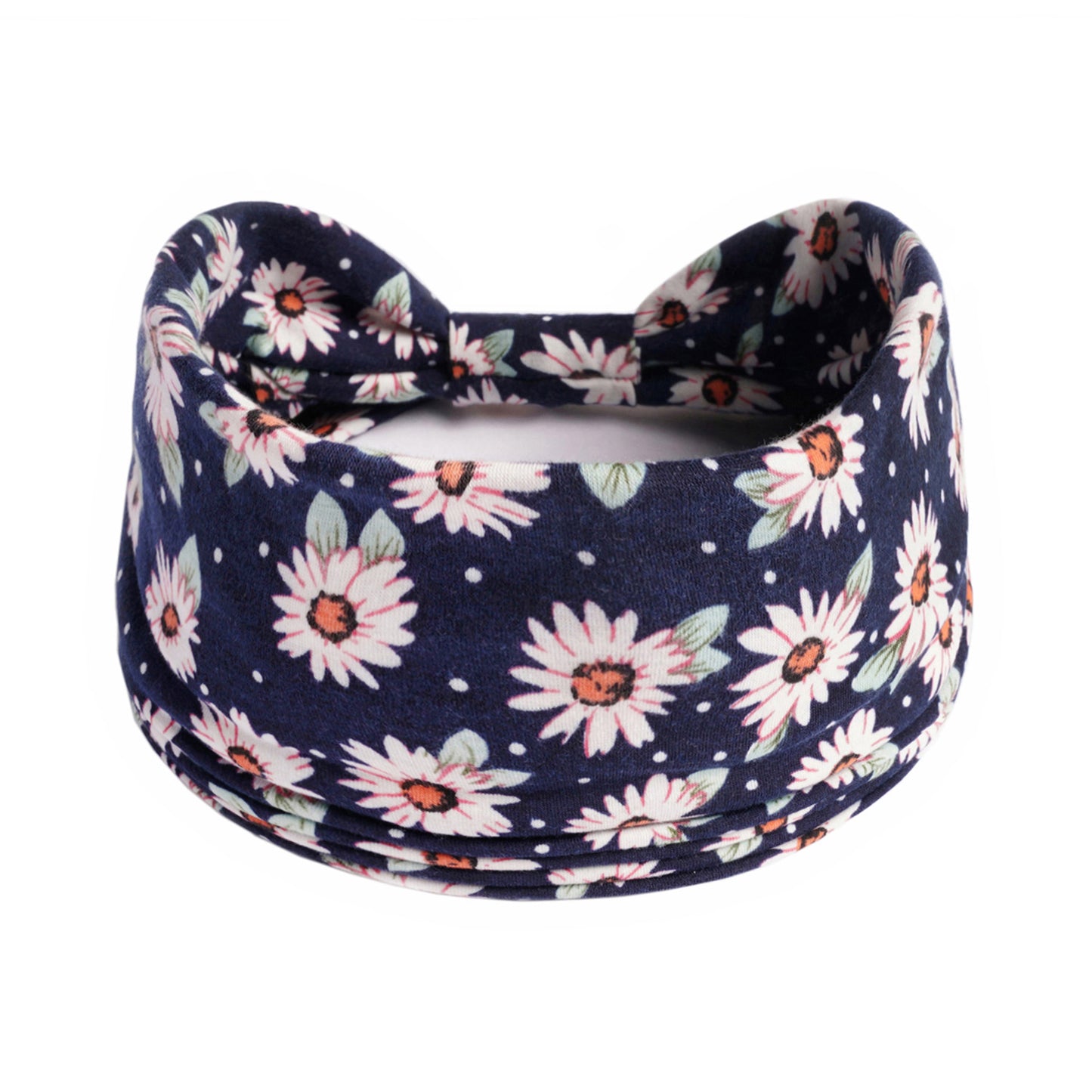 Flowers print 2-way bandanna hair band