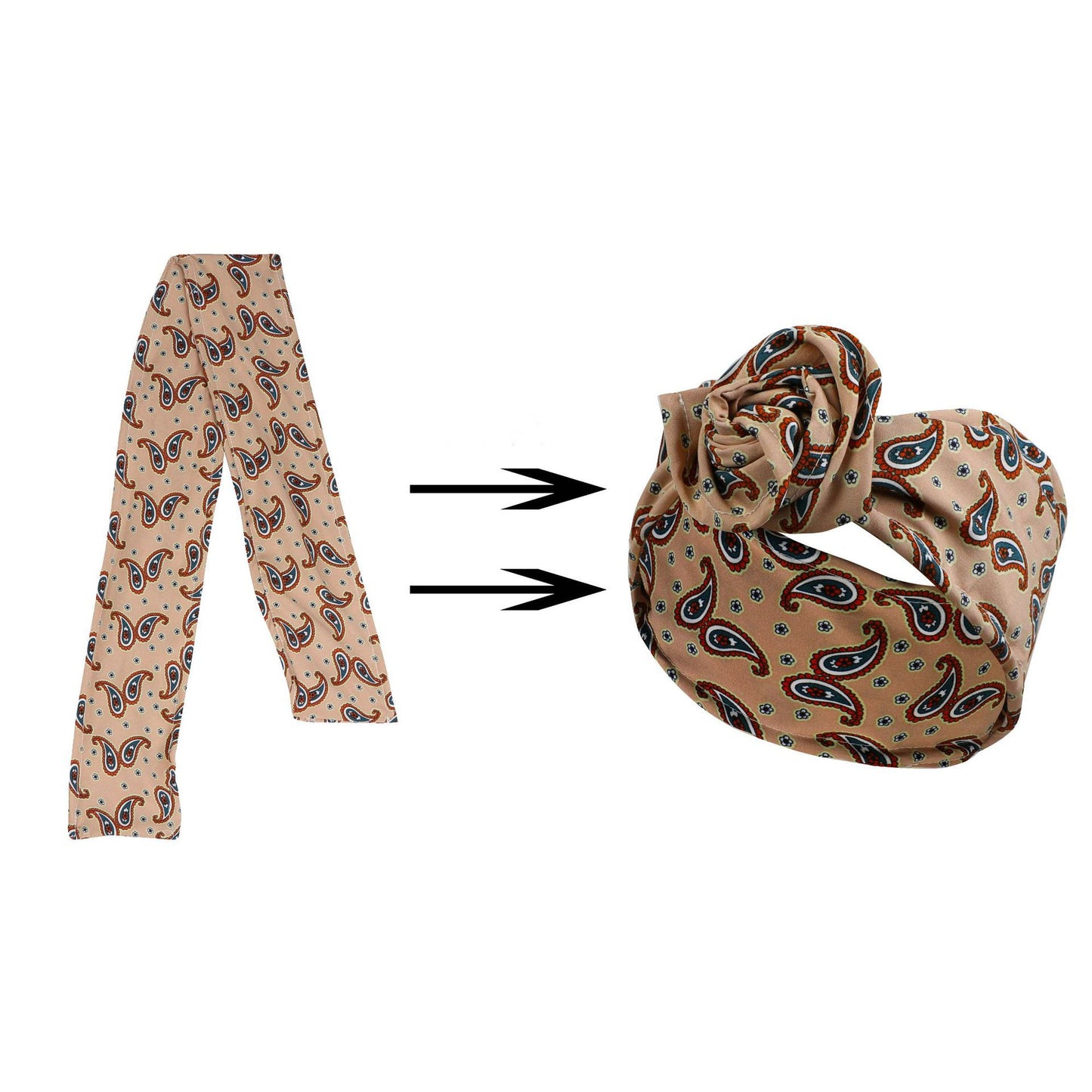 Bulk 20 pieces printed flat wide twist hair scarf
