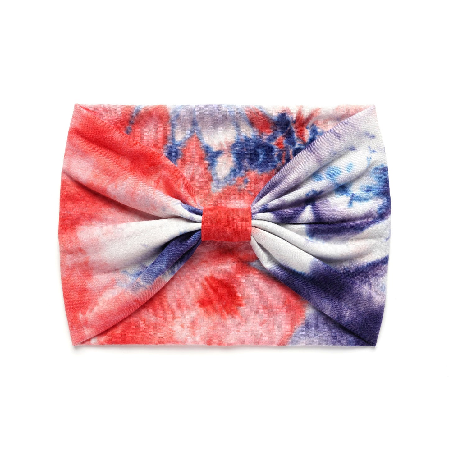 Extra-wide 2-way tie dye print bandanna hair band