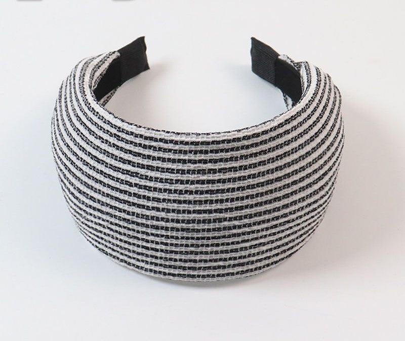 Strips patterned plain flat wide headband