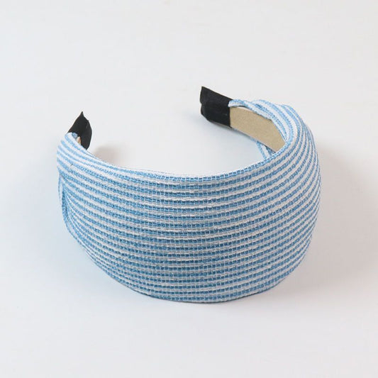 Strips patterned plain flat wide headband