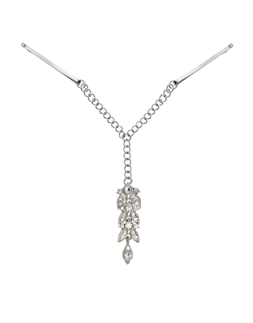 Shiny crystals double bobby pin