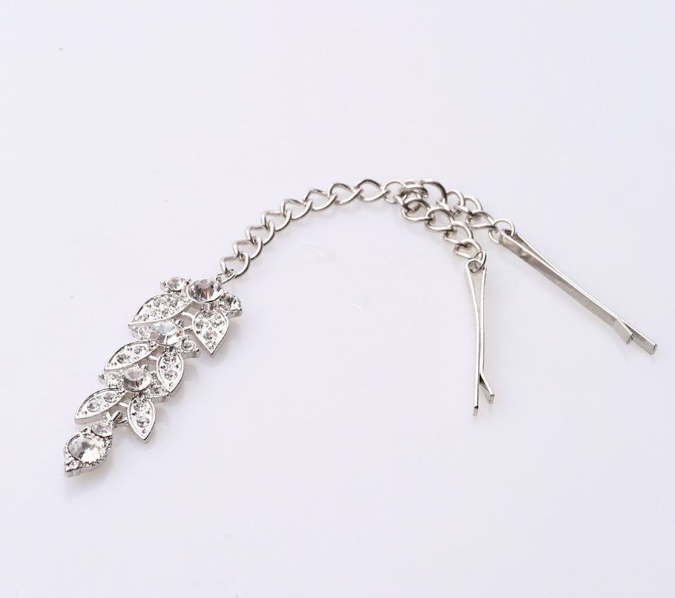 Shiny crystals double bobby pin