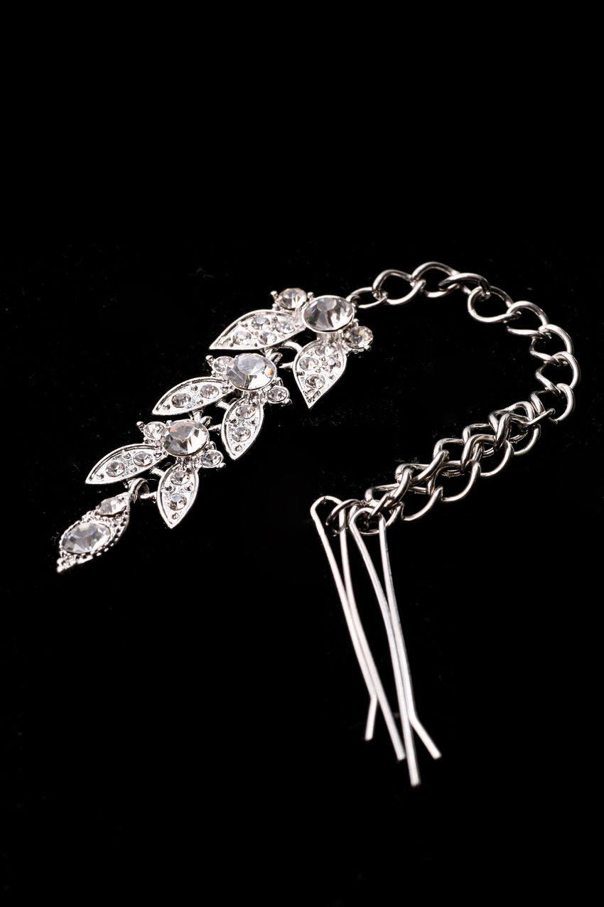 Shiny crystals double bobby pin