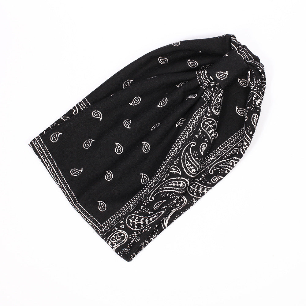 2-way Paisley print knotted bandanna headband
