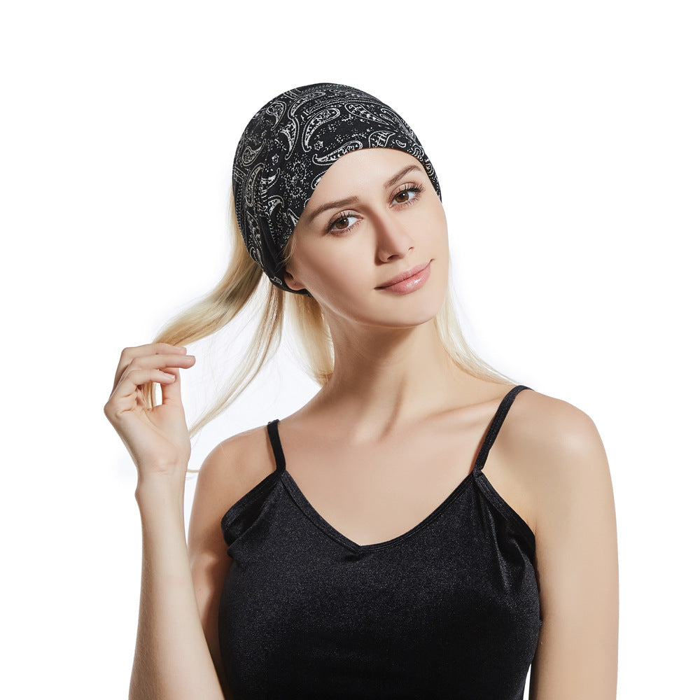 2-way Paisley print knotted bandanna headband