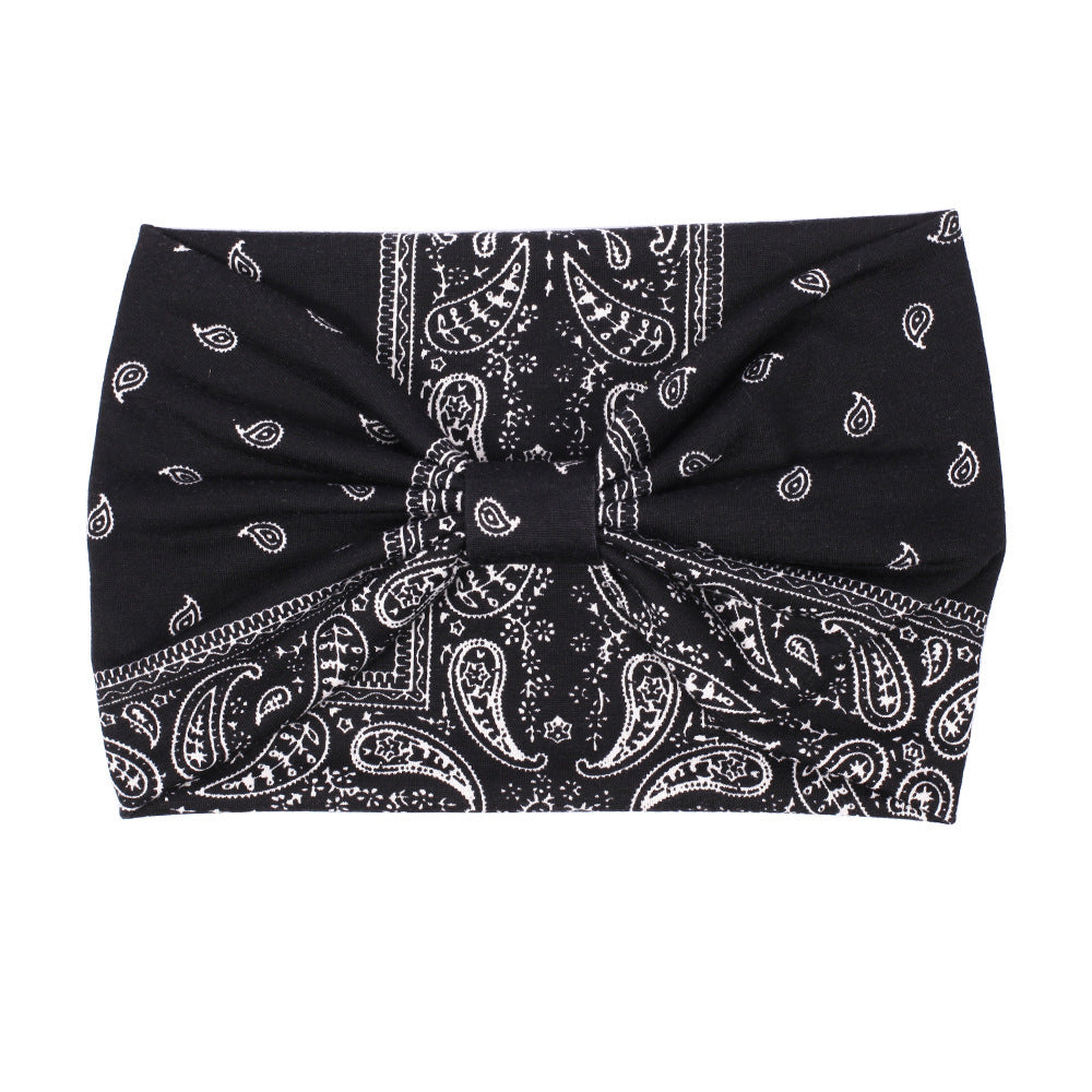 2-way Paisley print knotted bandanna headband