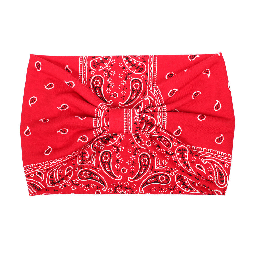2-way Paisley print knotted bandanna headband