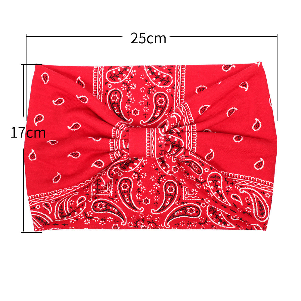 2-way Paisley print knotted bandanna headband