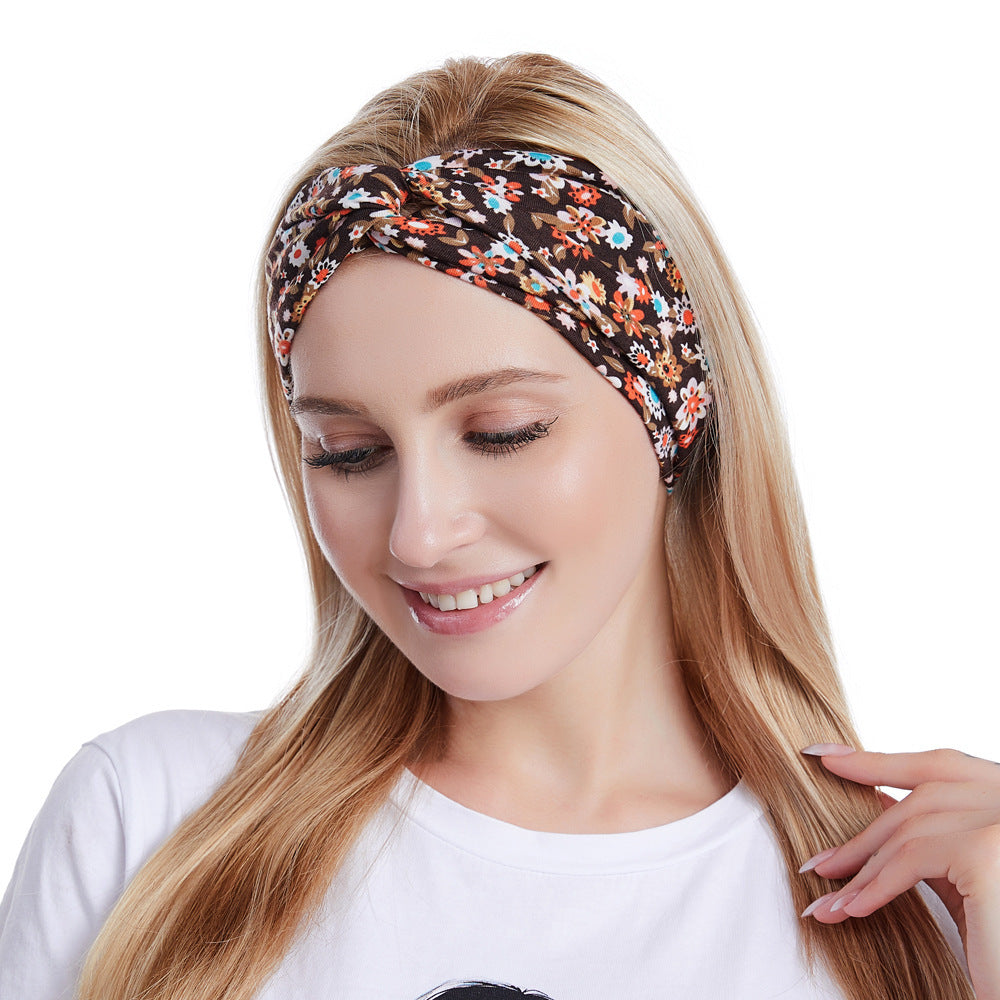 Little flowers print turban headband