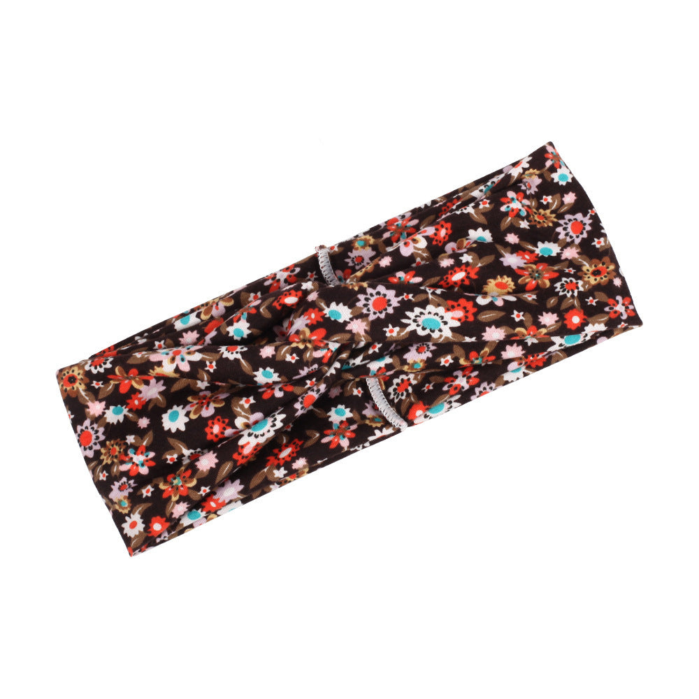 Little flowers print turban headband