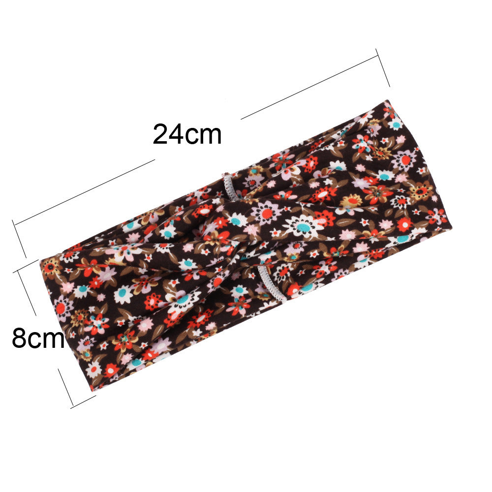 Little flowers print turban headband