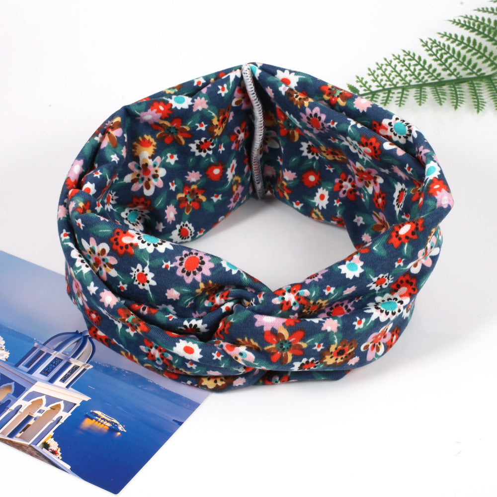 Little flowers print turban headband