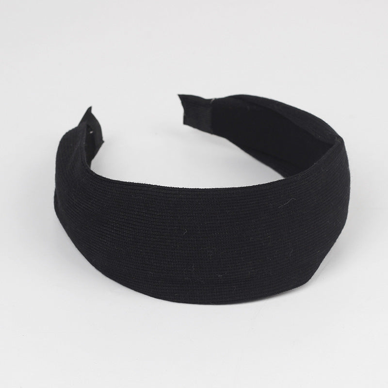 5.5cm-wide plain colours knit fabric headband