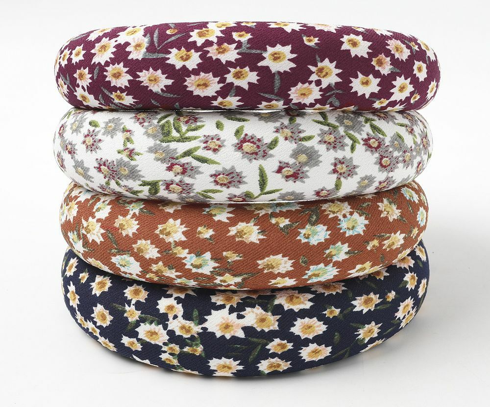 Padded headband with small flowers printing
