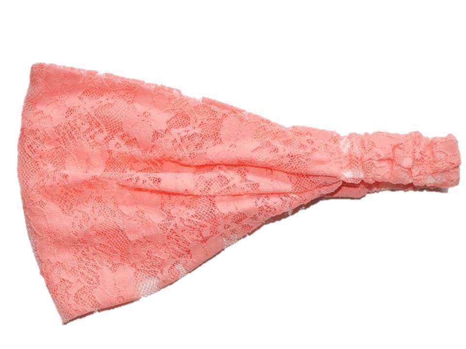Floral lace bandanna headband