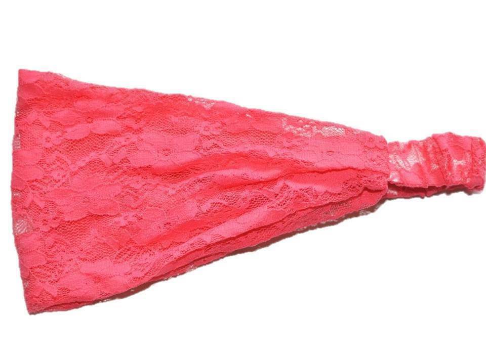 Floral lace bandanna headband