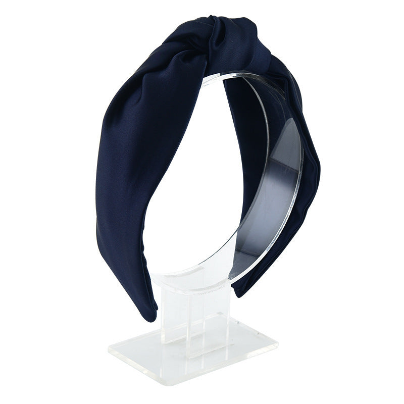 Glossy satin knotted headband