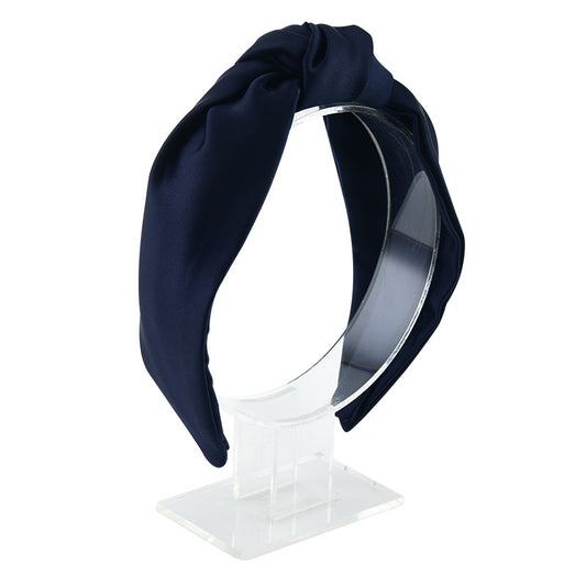Glossy satin knotted headband