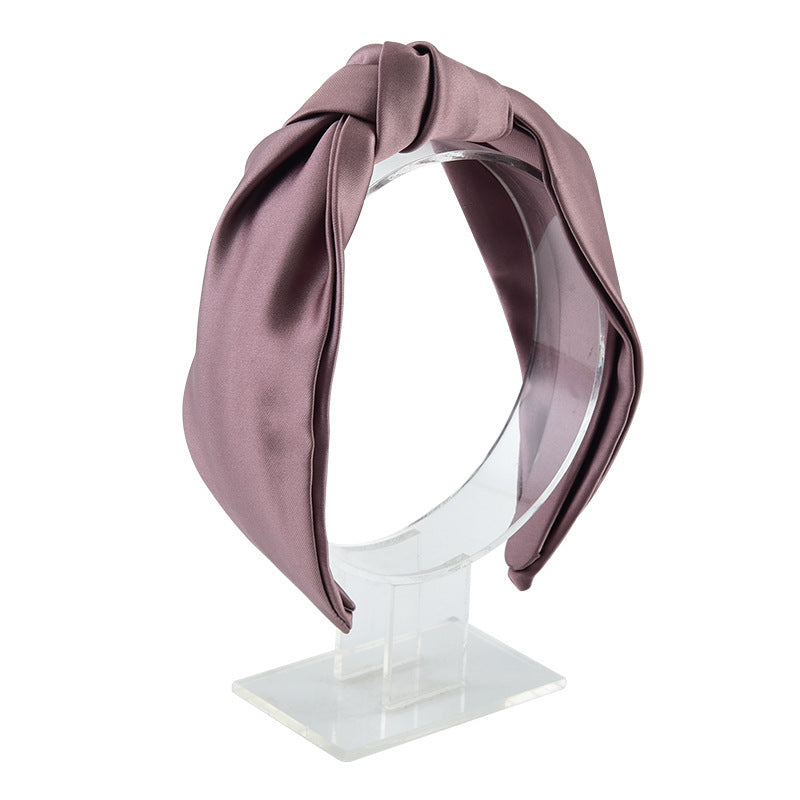 Glossy satin knotted headband