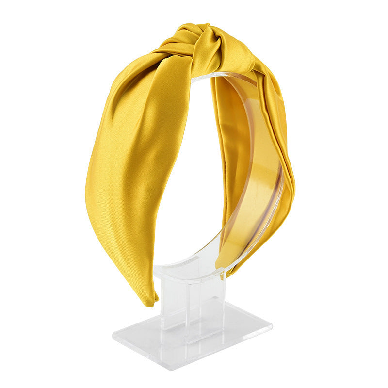 Glossy satin knotted headband