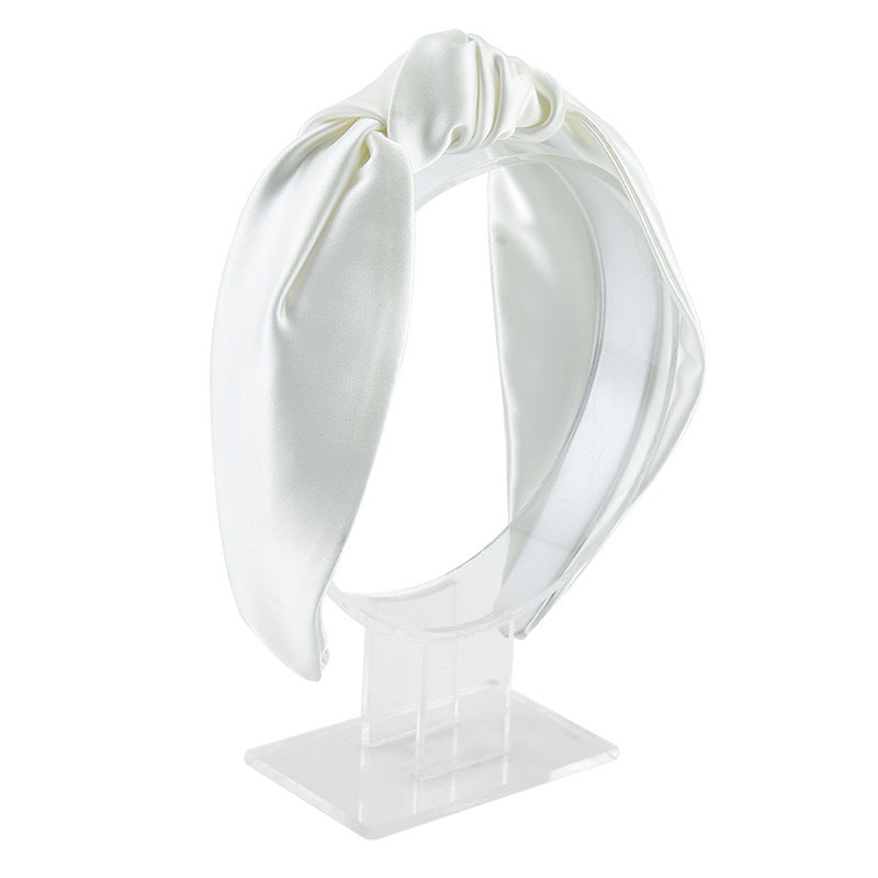 Glossy satin knotted headband