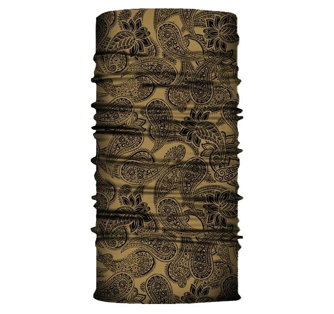 Multi-purpose seamless head wrap in paisley print