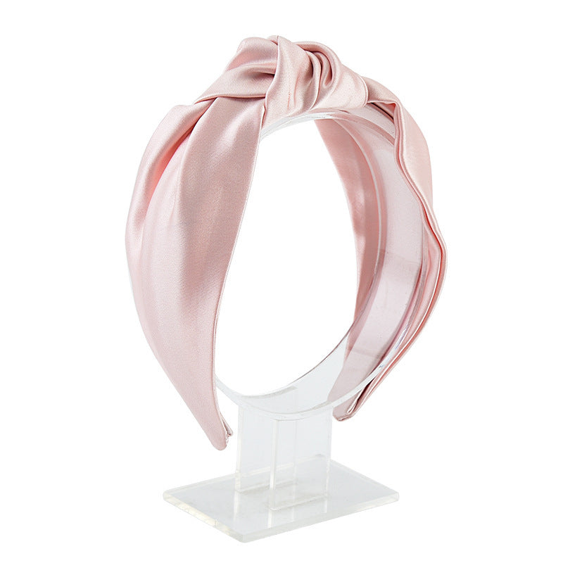 Glossy satin knotted headband