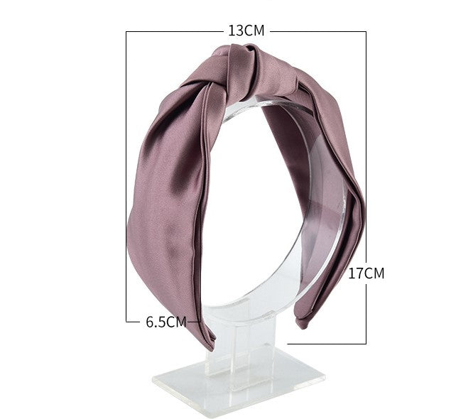 Glossy satin knotted headband