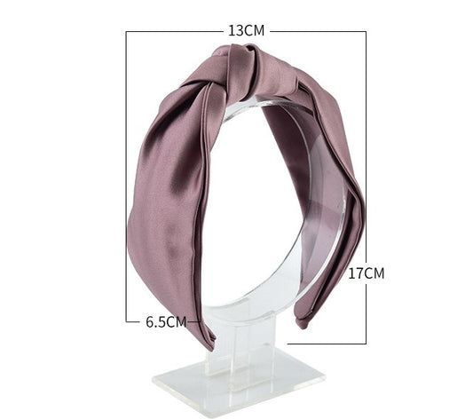 Glossy satin knotted headband
