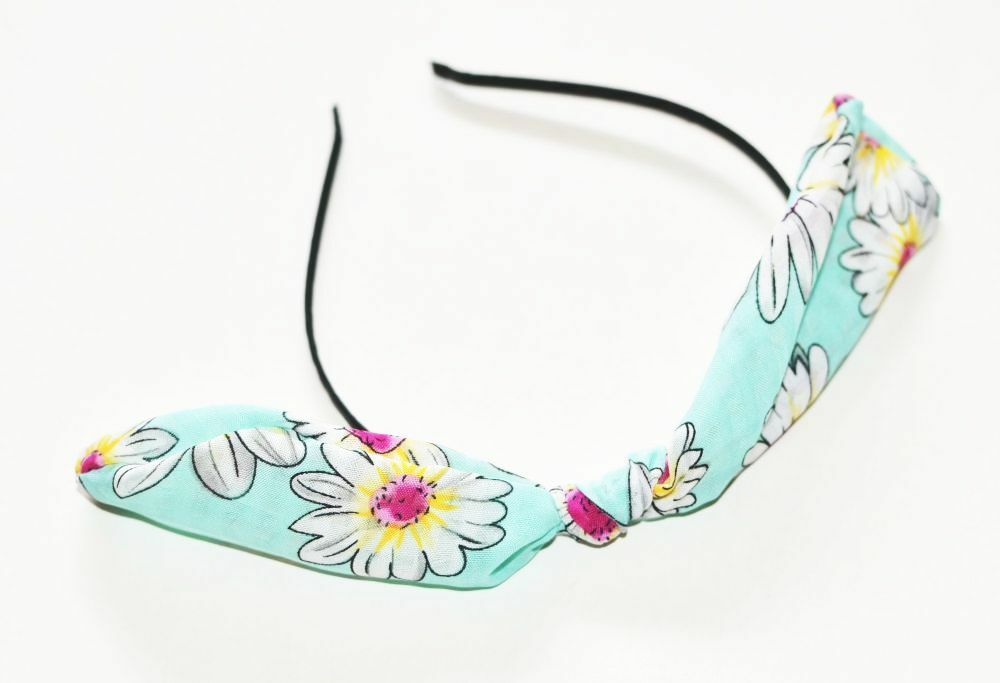 Chiffon flowers bow knot headband