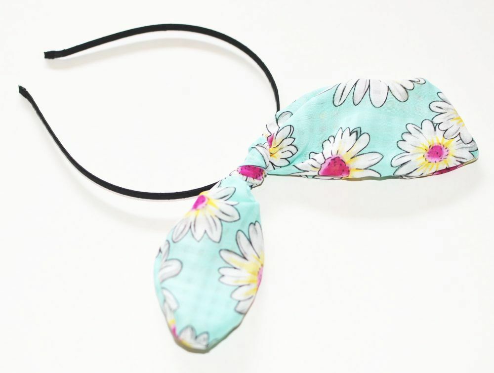 Chiffon flowers bow knot headband