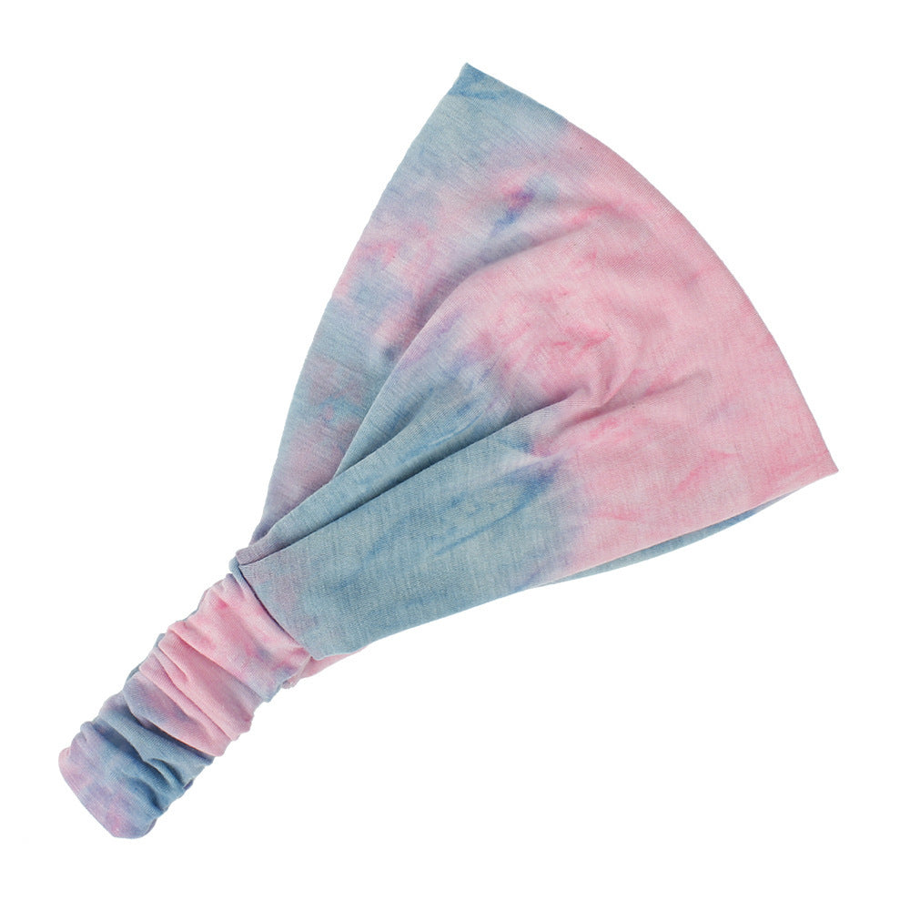 Double-layer Tie-dye bandanna headband