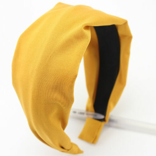 Plain colours soft fabric wide headband