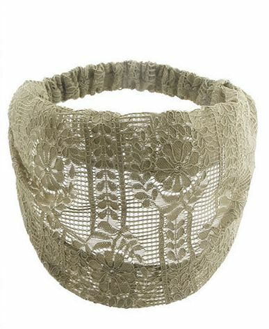 Floral lace bandanna elastic headband