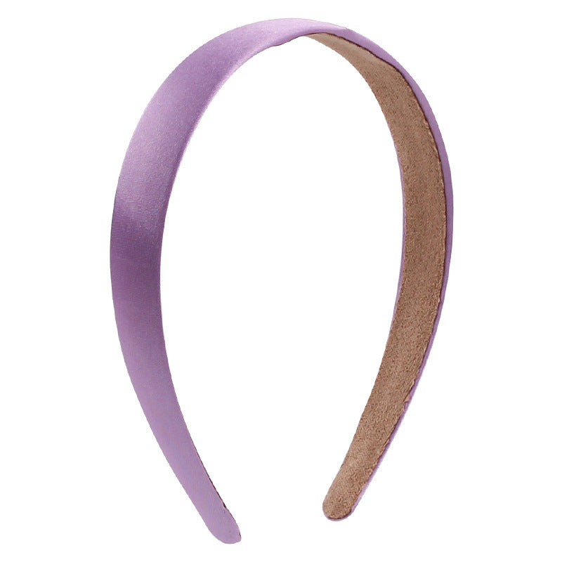 2cm wide glossy satin headband