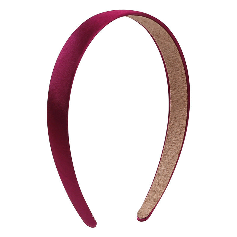 2cm wide glossy satin headband